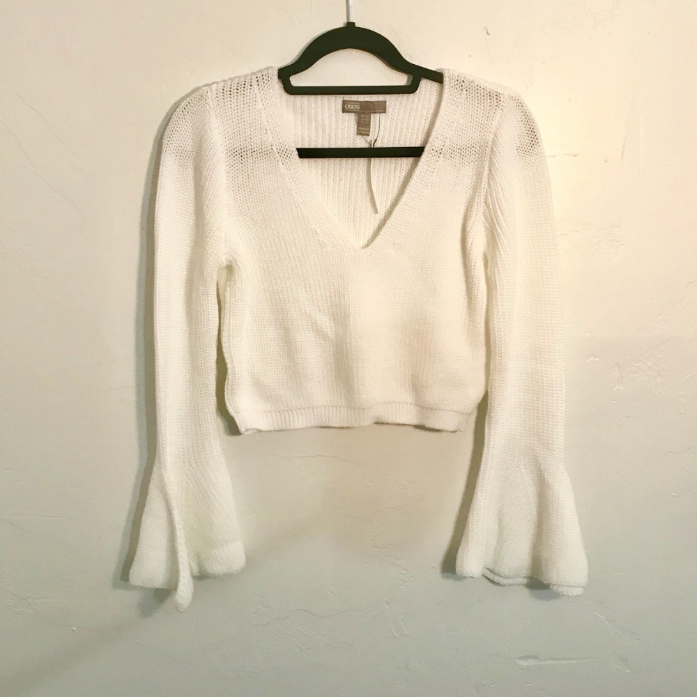 ASOS White cropped sweater